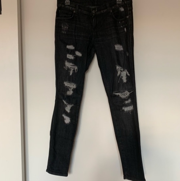 Ksubi Low Rise Vintage Raw DENIM ultra distressed black jeans - Picture 6 of 6